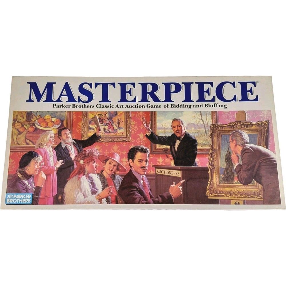 Masterpiece Parker Brothers Art Auction Board Game Vintage 1987 Complete VGUC